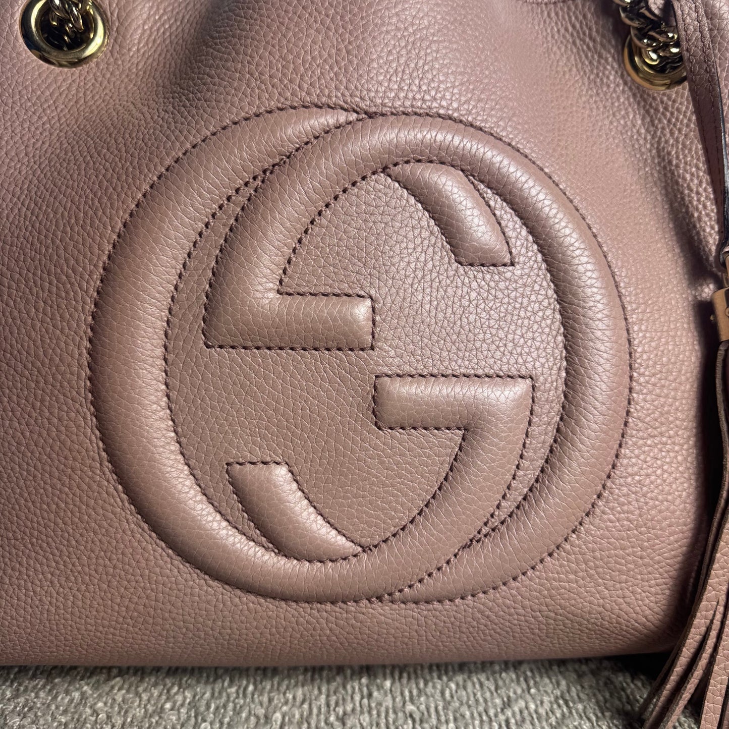 Gucci Soho Ledertasche Altrosa