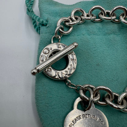 Tiffany & Co. Return to Tiffany Gliederarmband mit Herzanhänger – 925 Silber