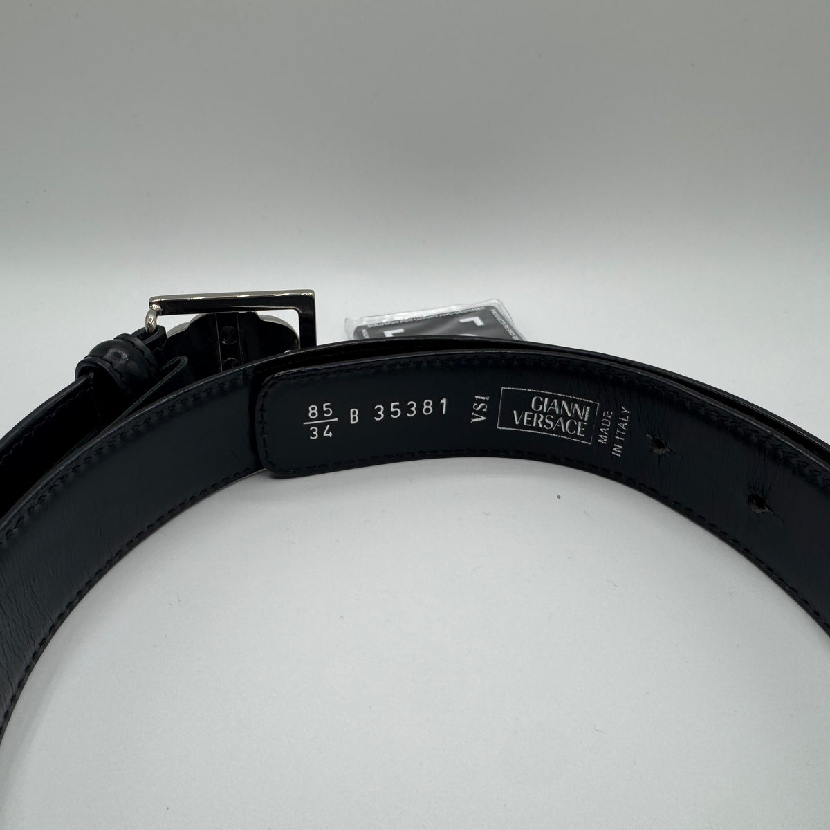Gianni Versace Medusa Gürtel – Schwarzes Leder