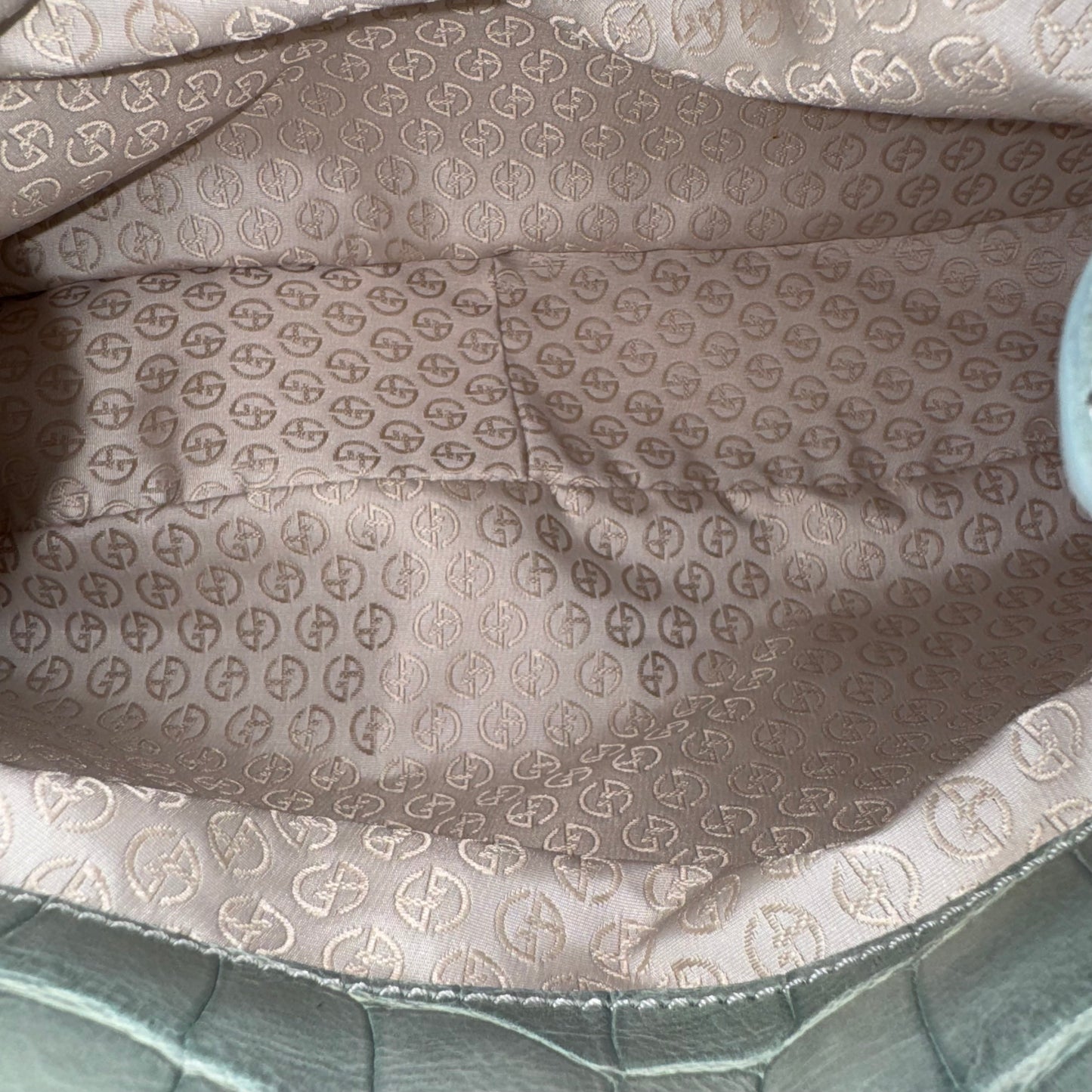 Giorgio Armani Mainline Croc-Embossed Handtasche