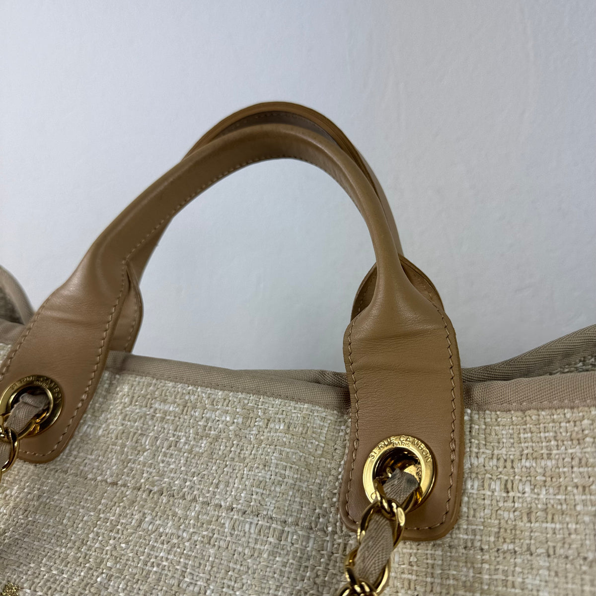 Chanel Deauville Tote Bag – Beige/Gold