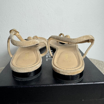 Chanel Camellia Thong Sandalen – Gr. 41