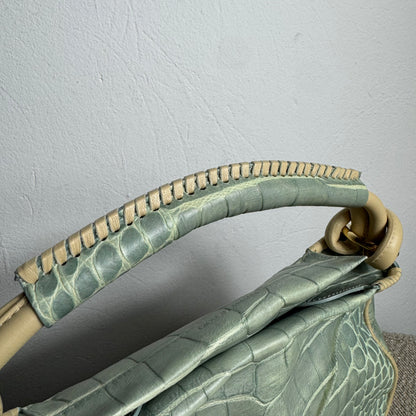 Giorgio Armani Mainline Croc-Embossed Handtasche