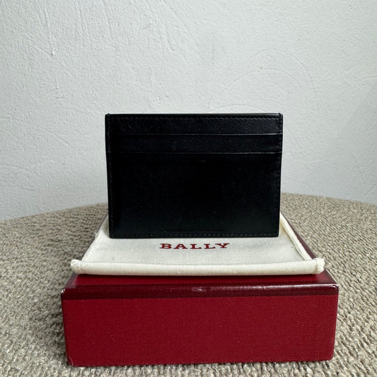 Bally „Logo Block“ Leder-Kartenetui Schwarz