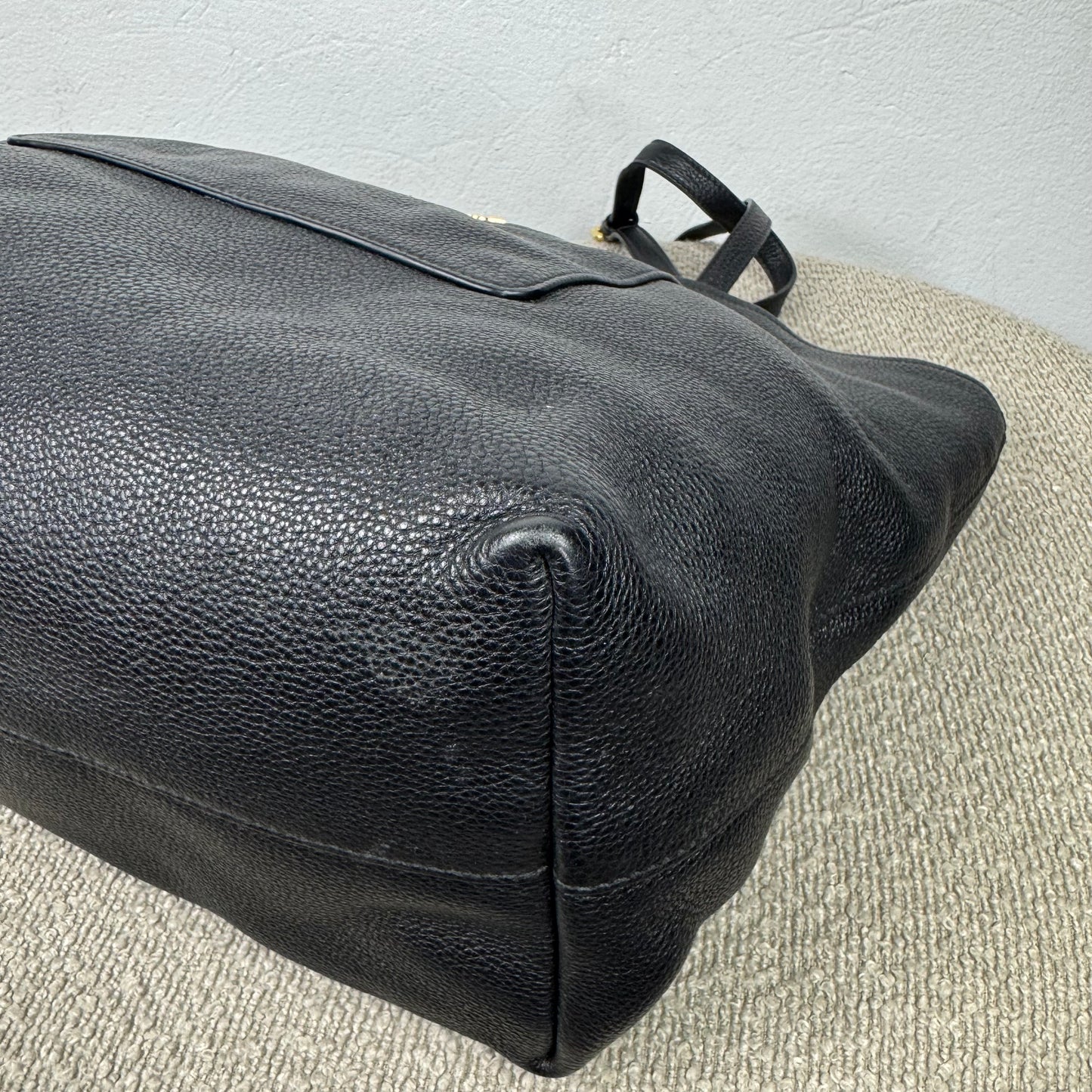 Prada Vitello Phenix Leder Shopper – Schwarz