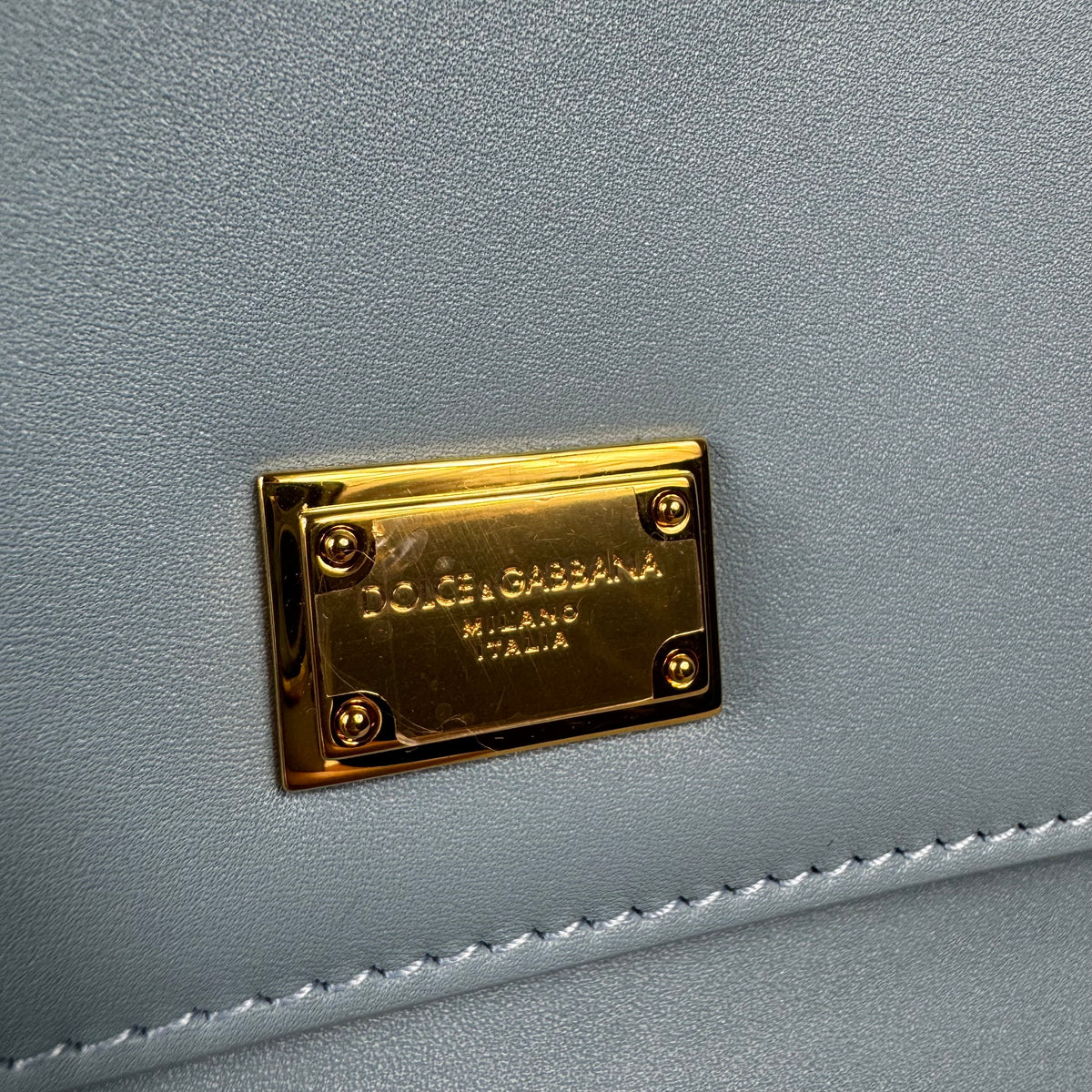Dolce &amp; Gabbana My Sicily Medium Handtasche – Azurblau