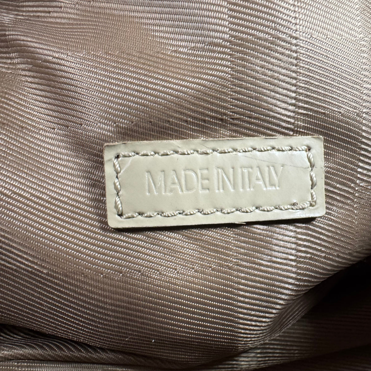 Burberry Quilted Satin & Leder Satchel Bag – Beige