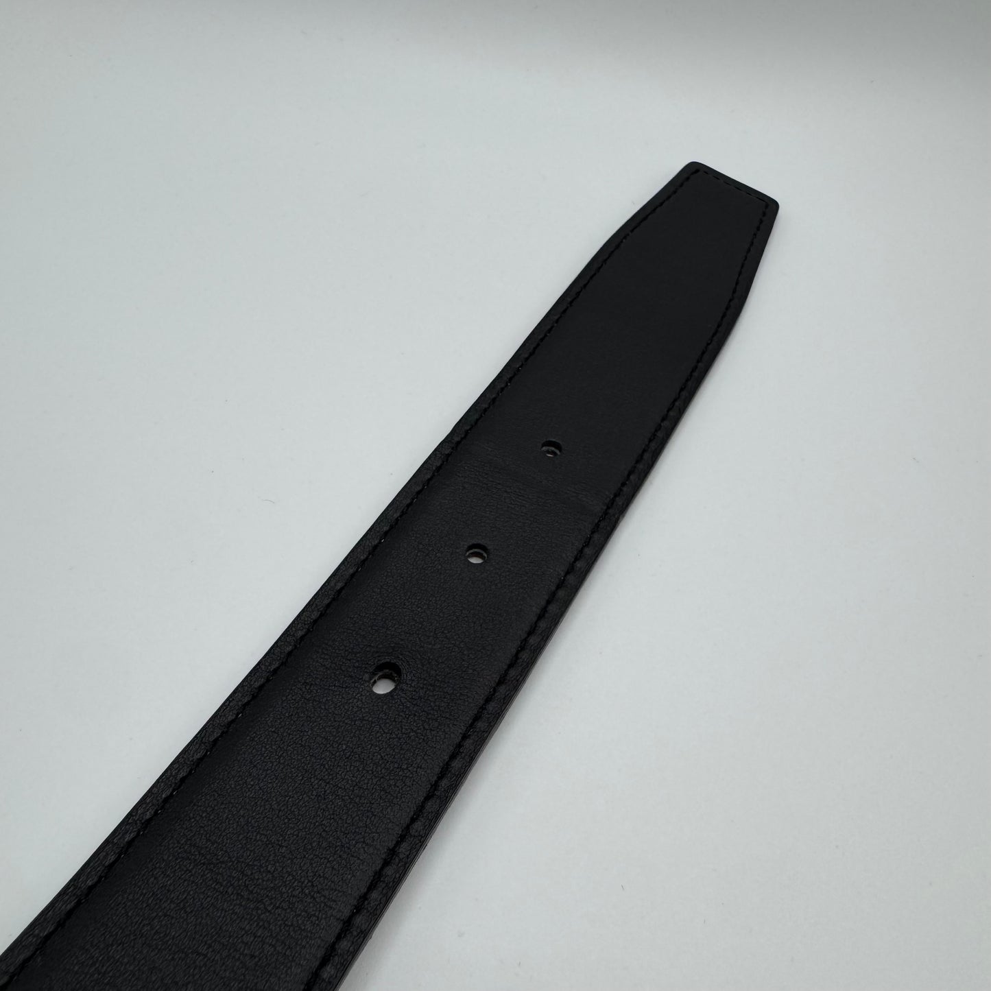 Hermès Gürtel H Striée – Wendbarer Gürtelriemen Schwarz / Ébène