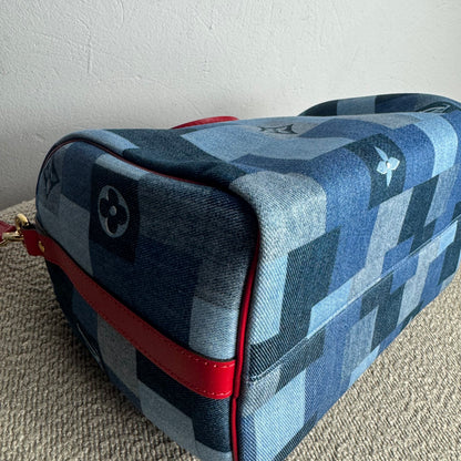 Louis Vuitton Speedy Bandoulière 30 – Monogram Denim Patchwork
