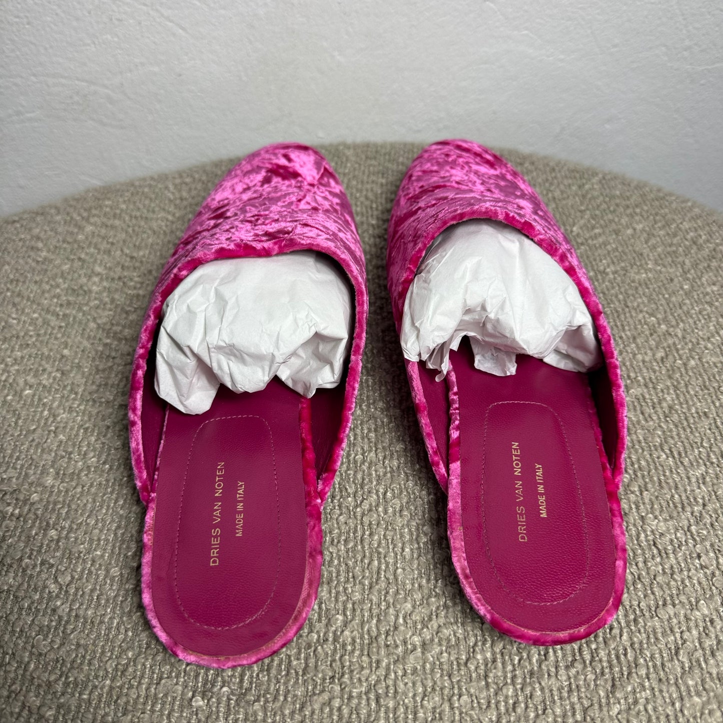 Dries Van Noten Pantoletten aus Samt Gr. 39,5