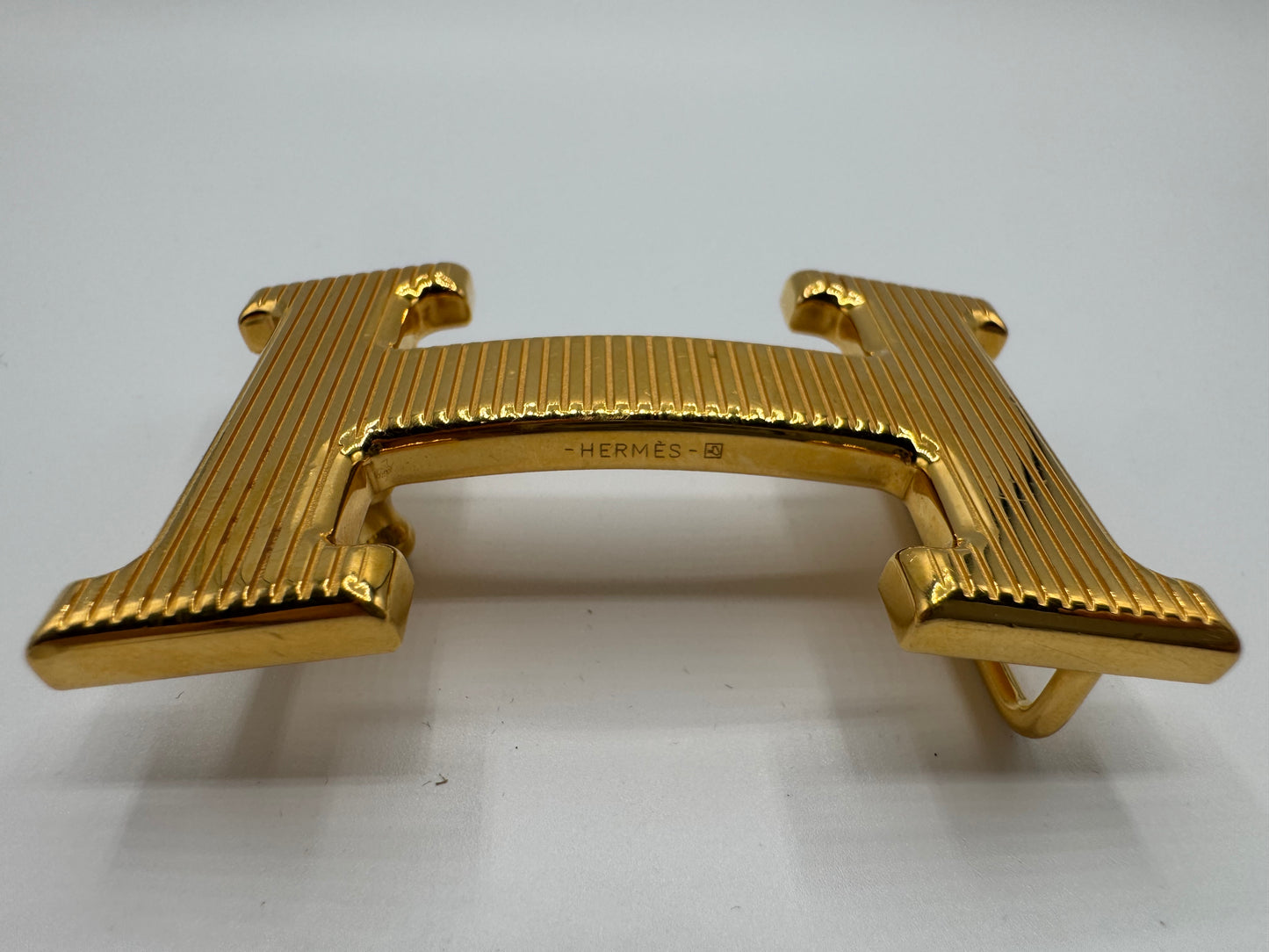 Hermès Gürtel H Striée – Wendbarer Gürtelriemen Schwarz / Ébène