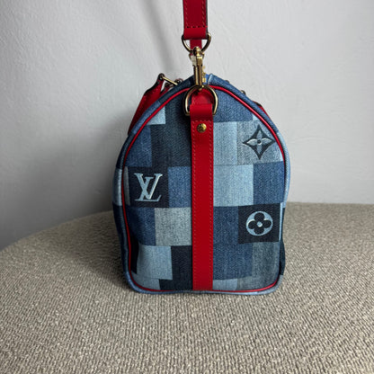 Louis Vuitton Speedy Bandoulière 30 – Monogram Denim Patchwork