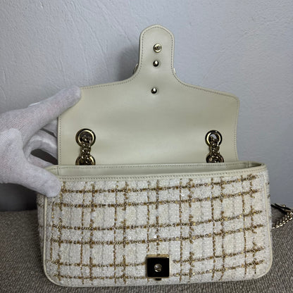 Gucci GG Marmont Special Edition Tweed mit Perlen