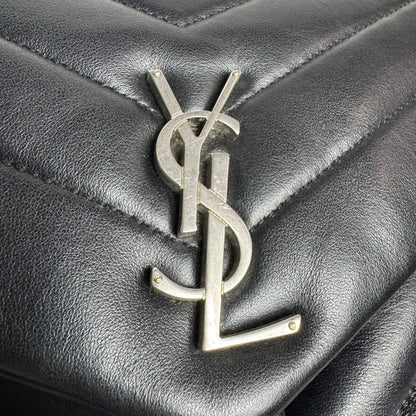 Saint Laurent Loulou Rucksack Matelassé-Leder Schwarz