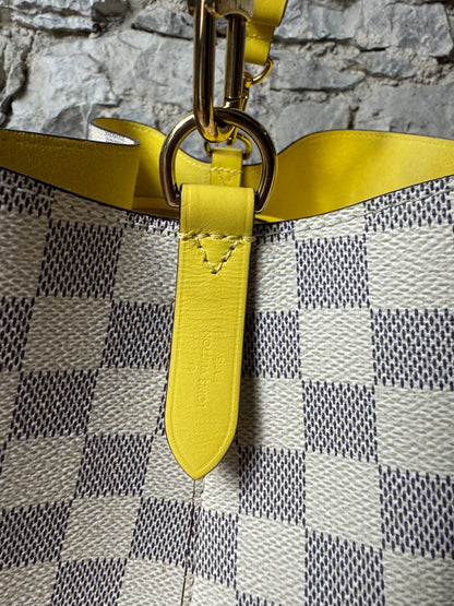 Louis Vuitton Néo Noé Damier Azur – Gelbes Innenfutter