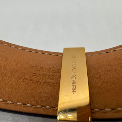 Hermès Collier de Chien 24 Armband Schwarz Gold – Größe T3 / M