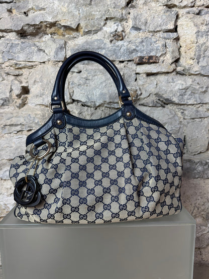 Gucci GG Sukey Tote Bag – Blau / Beige