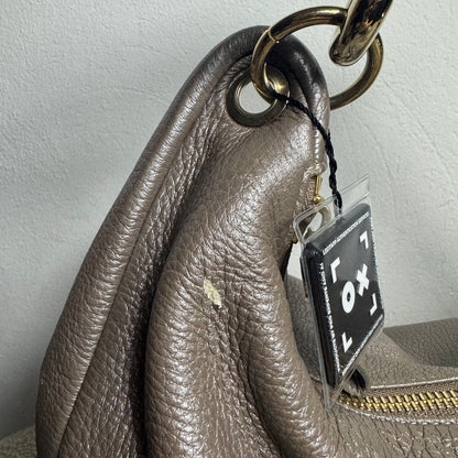 Jimmy Choo Leder Handtasche Taupe