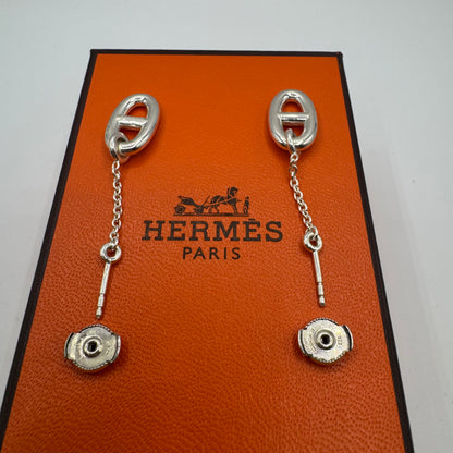 Hermès Farandole Ohrringe Mittleres Modell – Silber