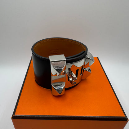 Hermès Collier de Chien (CDC) Armband – Schwarz / Silber