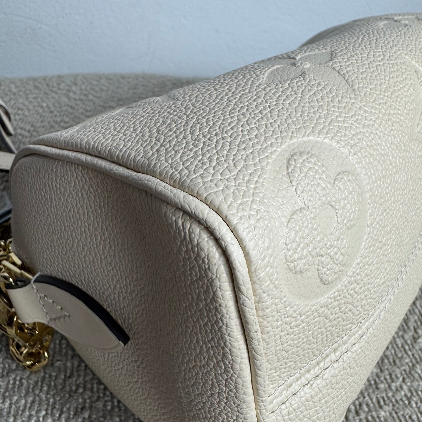 Louis Vuitton Speedy 20 Empreinte Beige mit Schulterriemen