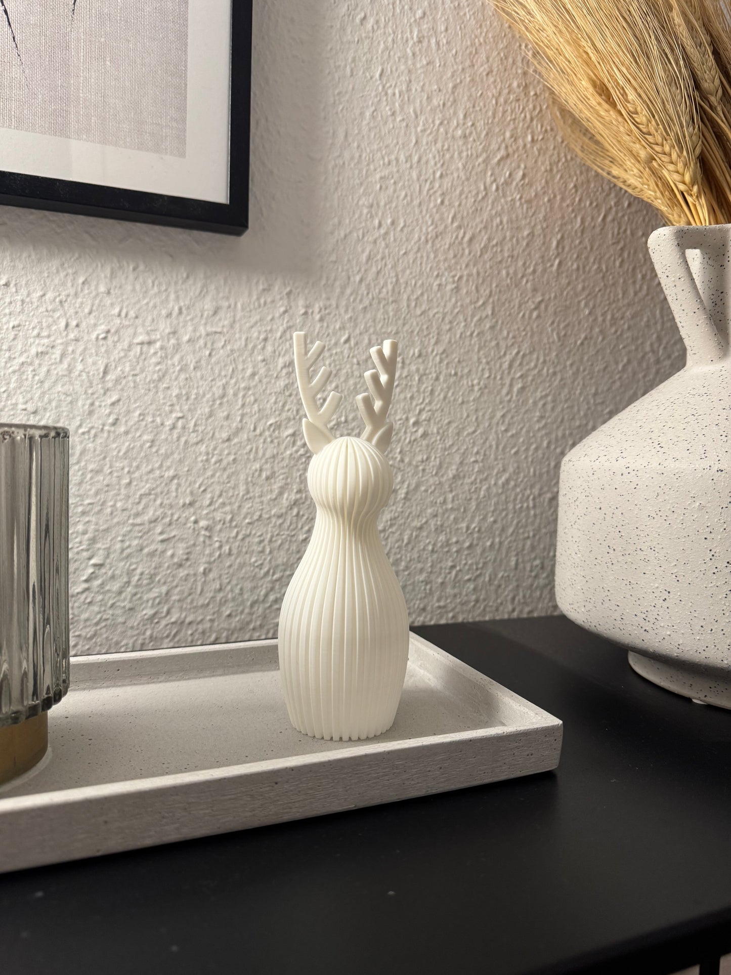 Minimalistisches 3D Weihnachtsrentier