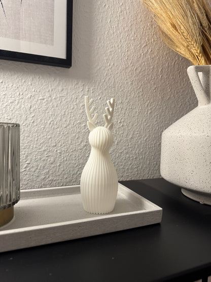 Minimalistisches 3D Weihnachtsrentier