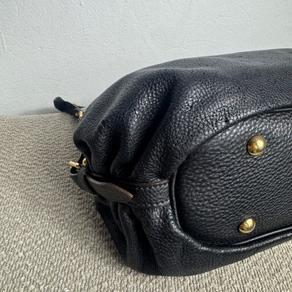 Louis Vuitton Mahina XS Noir Perforated Hobo Bag