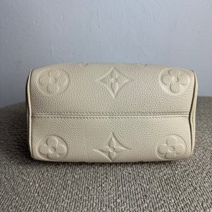 Louis Vuitton Speedy 20 Empreinte Beige mit Schulterriemen
