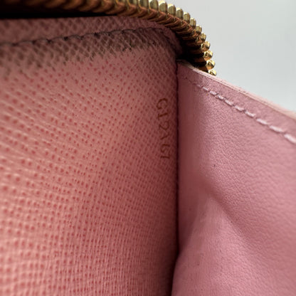 Louis Vuitton Zippy Wallet Damier Ebene Rose Ballerine