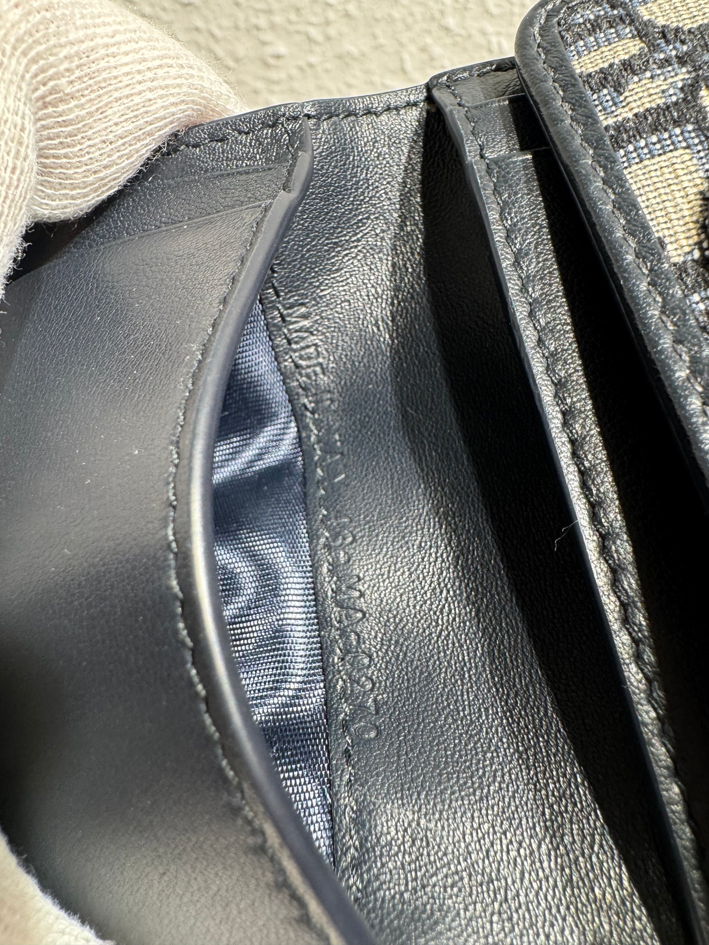 Dior 30 Montaigne Lotus Wallet – Blue Dior Oblique Jacquard