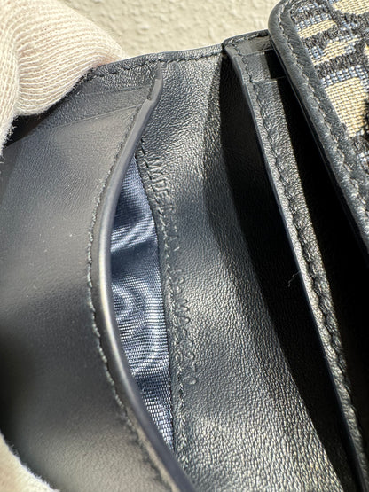 Dior 30 Montaigne Lotus Wallet – Blue Dior Oblique Jacquard