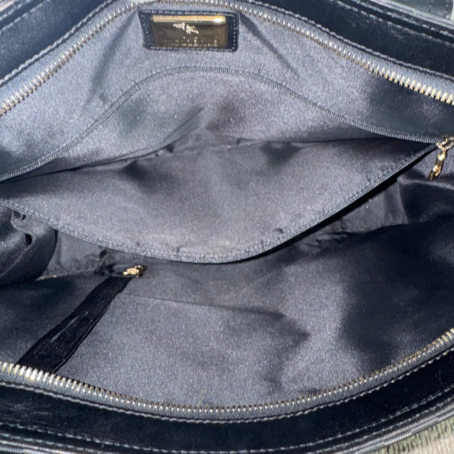 Maison Mollerus großer Vintage Shopper Schwarz/Gold
