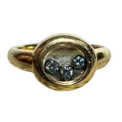 Chopard Happy Diamonds Ring 750 Gold mit 3 Diamanten