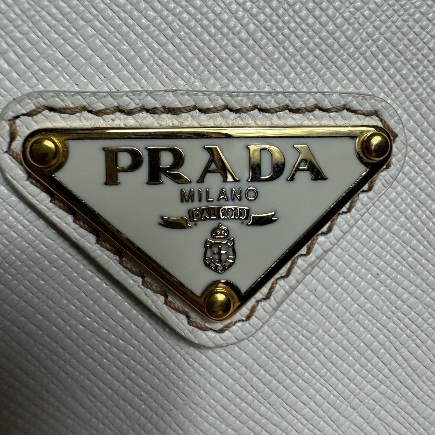 Prada Saffiano Lux Tote Bag weiß