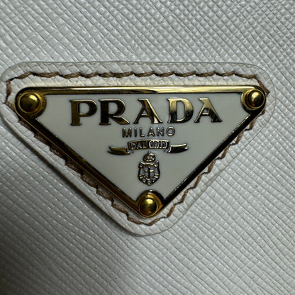 Prada Saffiano Lux Tote Bag weiß