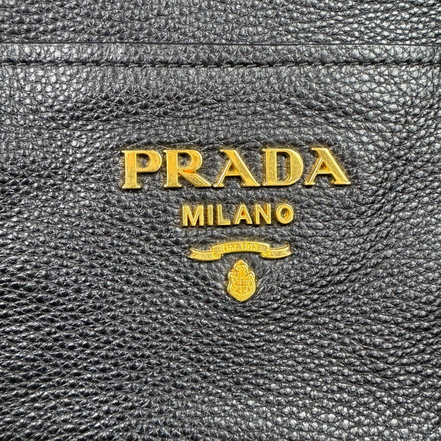 Prada Vitello Phenix Leder Shopper – Schwarz