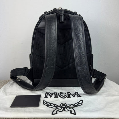 MCM Rucksack Schwarzes Leder
