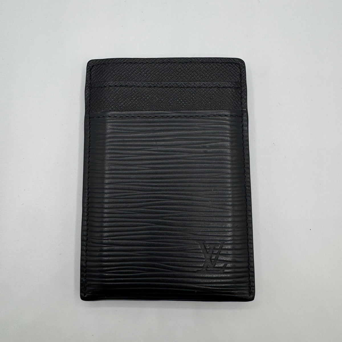 Louis Vuitton Kartenetui mit Geldclip – Epi Leder Schwarz