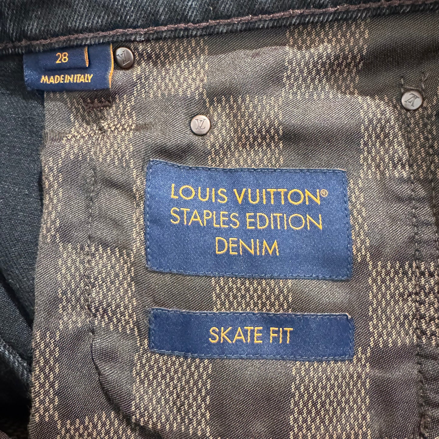 Louis Vuitton Staples Edition Washed Black Denim jeans