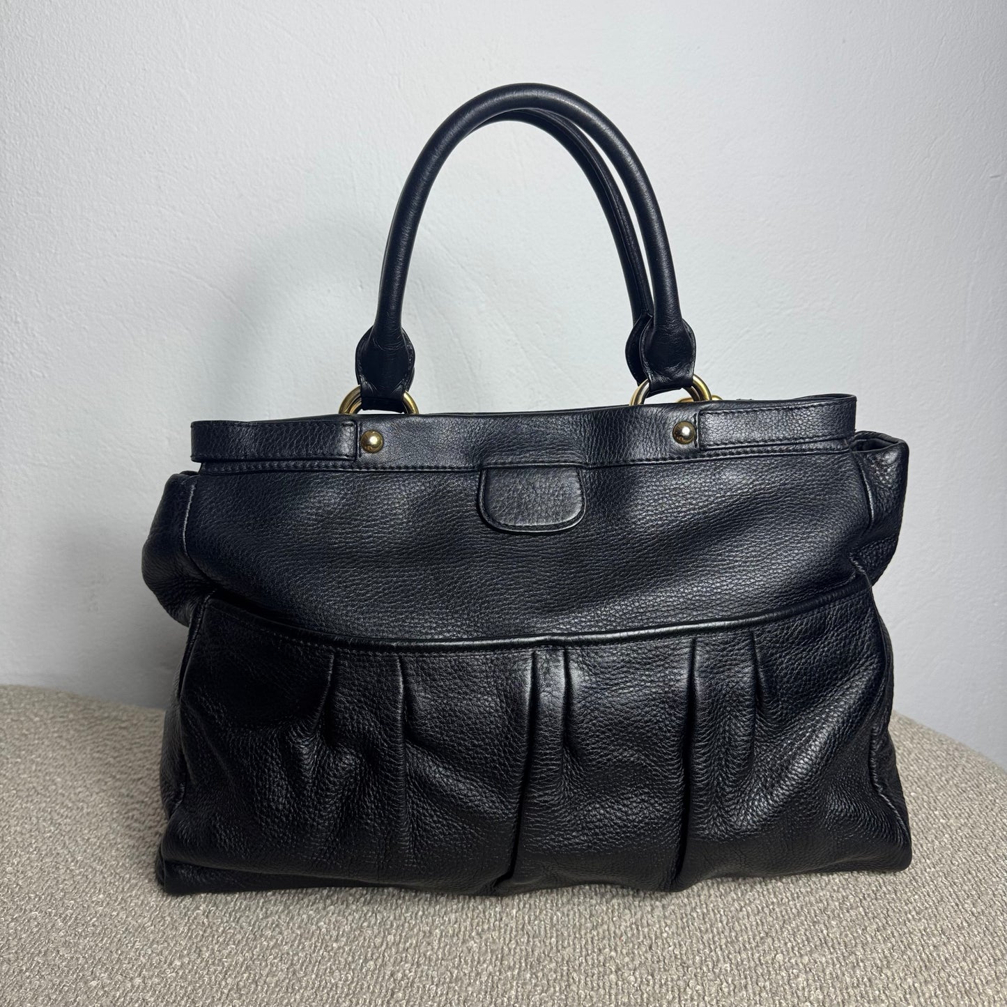 Miu Miu Henkeltasche Tote Bag Vitello Leder Schwarz