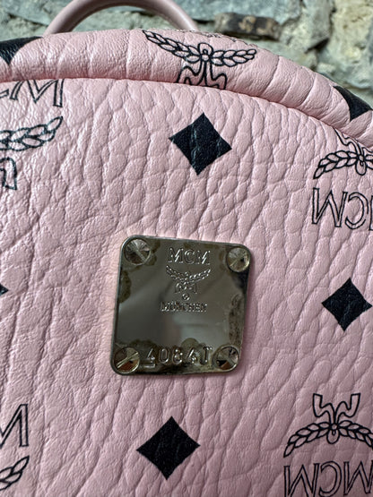 MCM Stark Side Studs Backpack – Visetos Mini Soft Pink