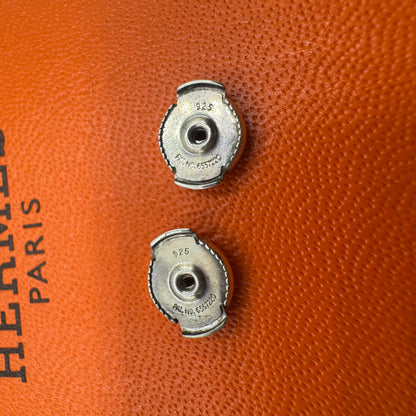 Hermès Farandole Ohrringe Mittleres Modell – Silber