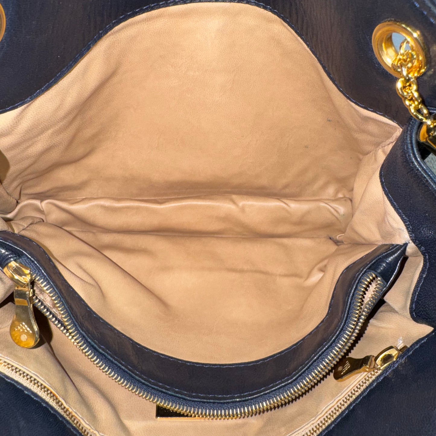 Bottega Veneta Vintage Intrecciato Schultertasche – Dunkelblau