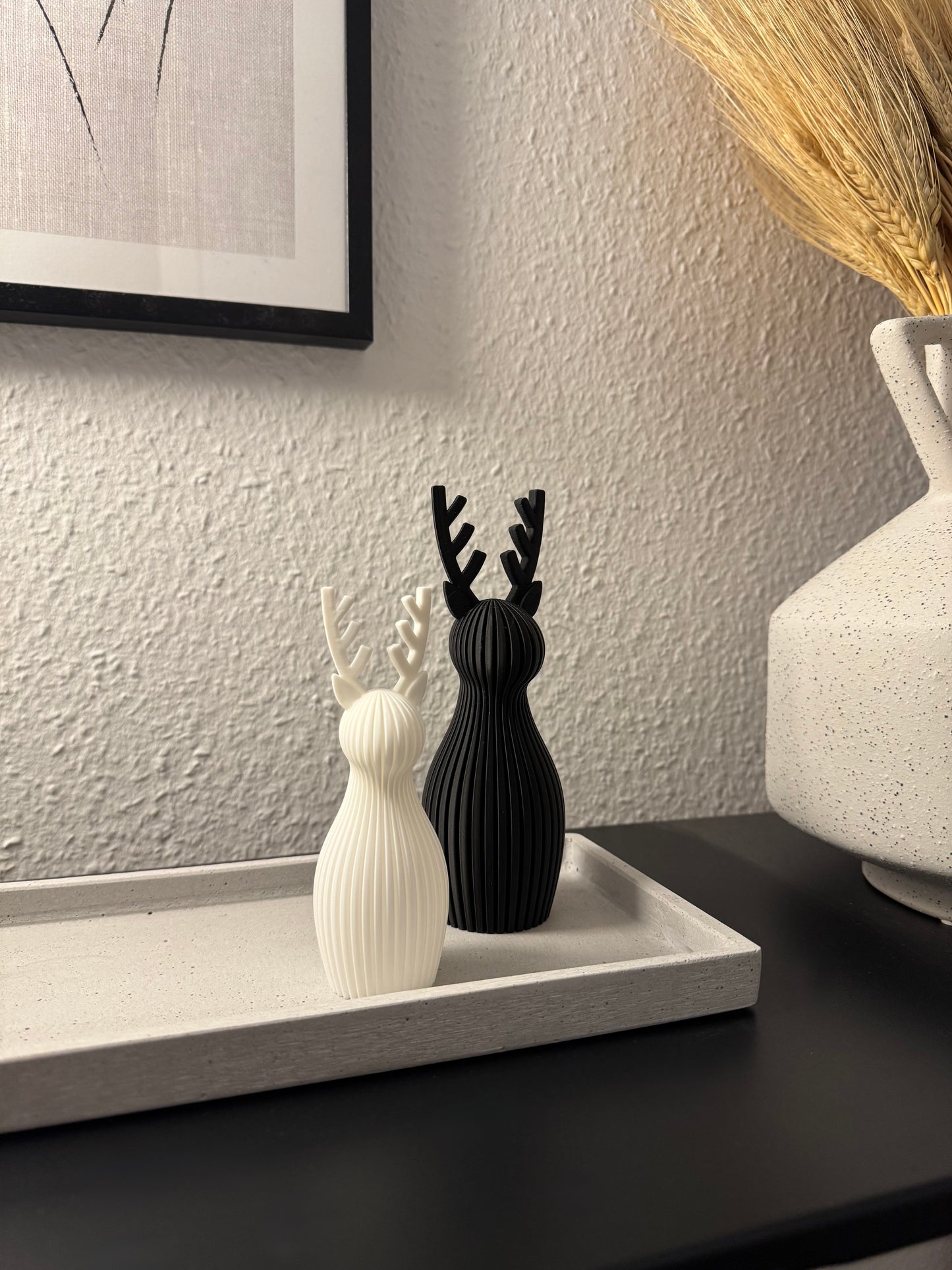 Minimalistisches 3D Weihnachtsrentier