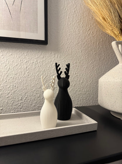 Minimalistisches 3D Weihnachtsrentier