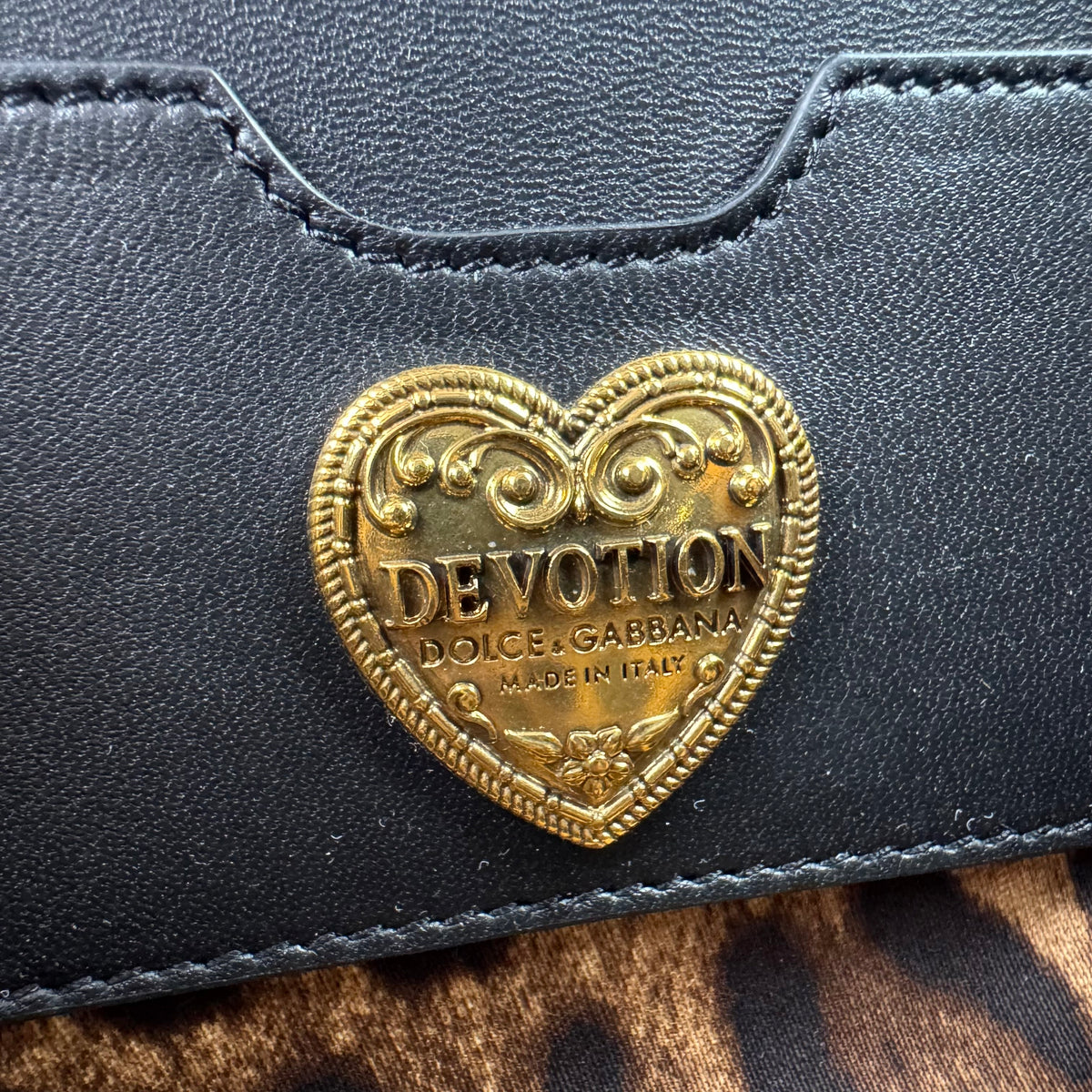 Dolce & Gabbana Devotion Flap Bag Medium – Schwarz