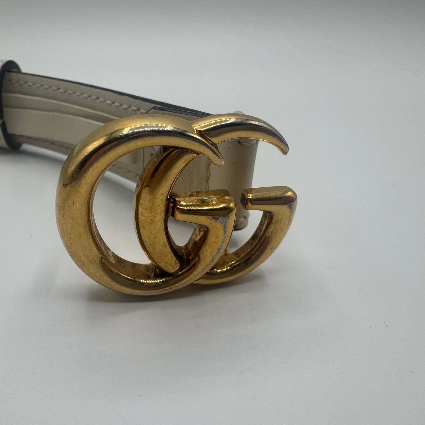 Gucci GG Marmont Gürtel Weiß