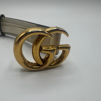 Gucci GG Marmont Gürtel Weiß