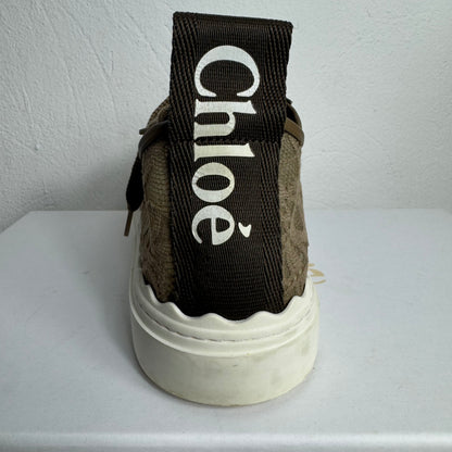 Chloé Lauren Lace Sneaker – Dark Grey (Size 41)